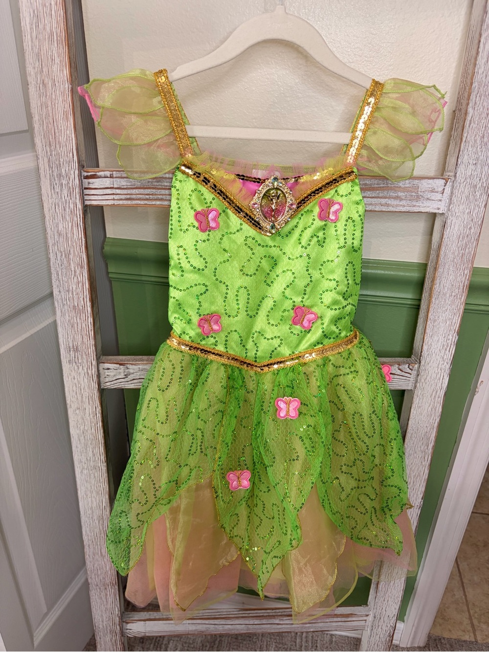 🧚 Disney Tinker Bell Costume Dress Girls 5/6 Fairy
